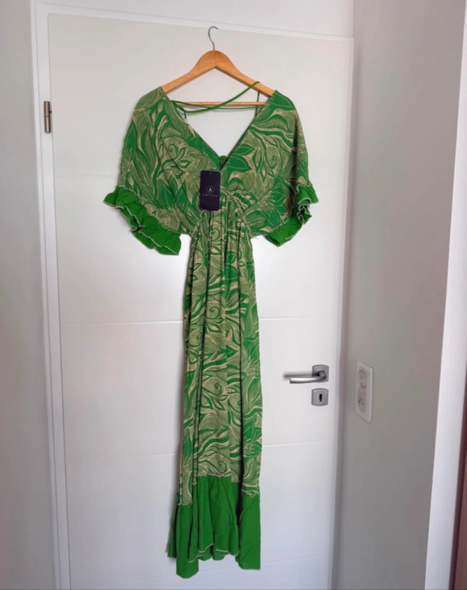 Neuf | Robe verte adaptable taille unique élastique manches légères été | taille unique – photo 5